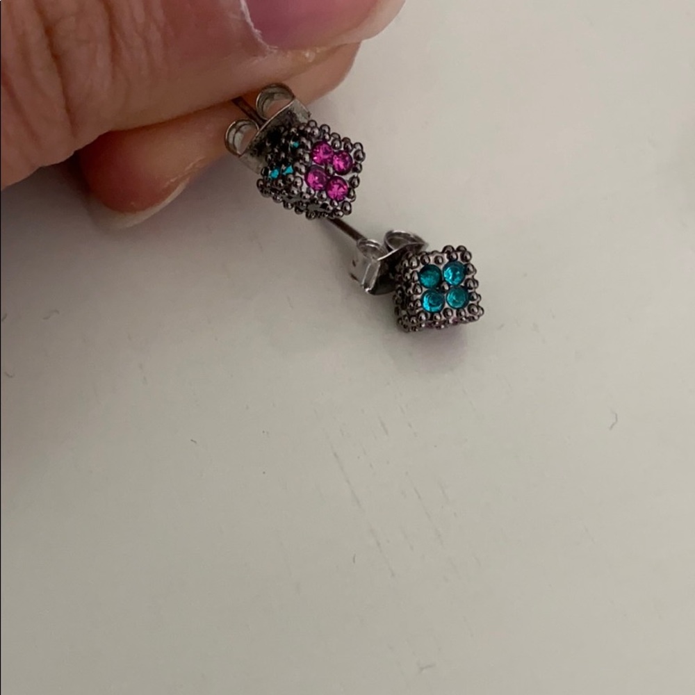 Dice earrings studs